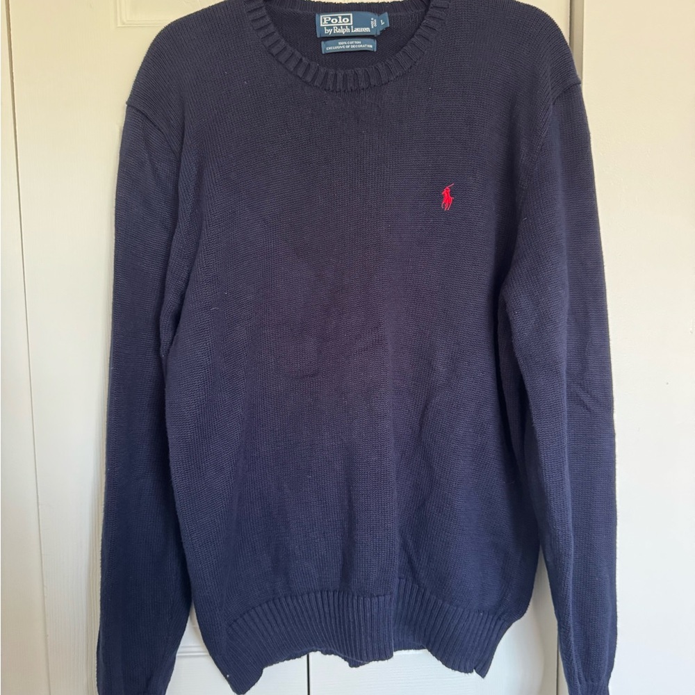 Ralph Lauren Men's Dark Blue Crewneck Sweater size large